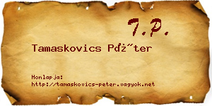 Tamaskovics Péter névjegykártya