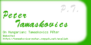 peter tamaskovics business card